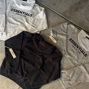 Fear of God Essentials Hoodie - Black, Gray, Cream